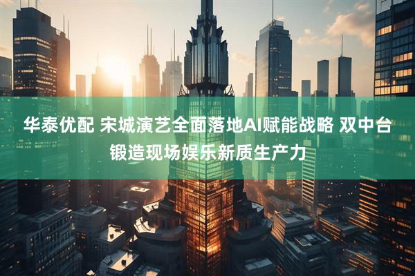 华泰优配 宋城演艺全面落地AI赋能战略 双中台锻造现场娱乐新质生产力